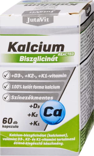 Jutavit kalcium biszglicinát+D3+K2+K1 kapszula 60 db – Csont, izület, sport