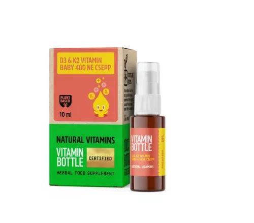 Vitamin Bottle d3+k2 vitamin baby csepp 10 ml - Bio és natúr étrendkiegészítők