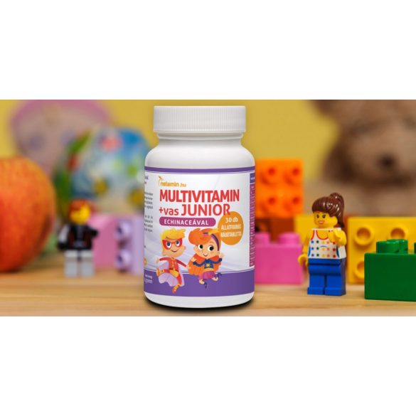 Netamin Multivitamin+vas JUNIOR rágótabletta Echinaceával 30 db