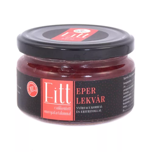 Fitt eper lekvár nyírfacukorral és eritrittel 210 g - Bio és natúr élelmiszerek