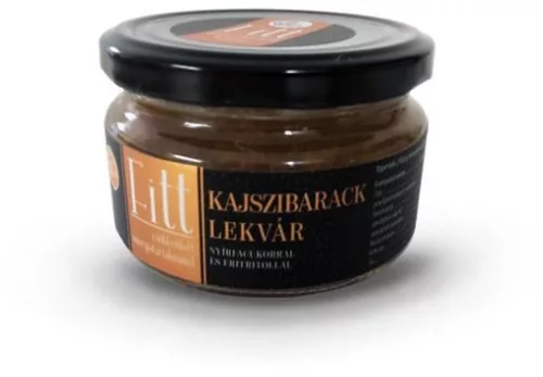 Fitt kajszibarack lekvár nyírfacukorral és eritrittel 210 g - Bio és natúr élelmiszerek