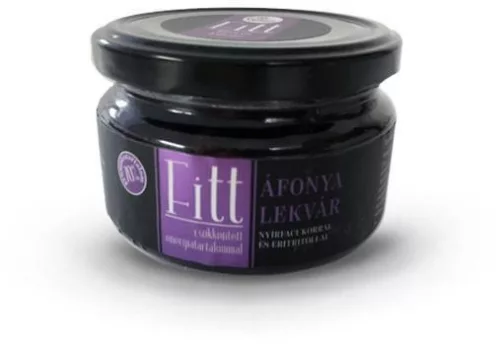 Fitt áfonya lekvár nyírfacukorral és eritritollal 210 g - Bio és natúr élelmiszerek