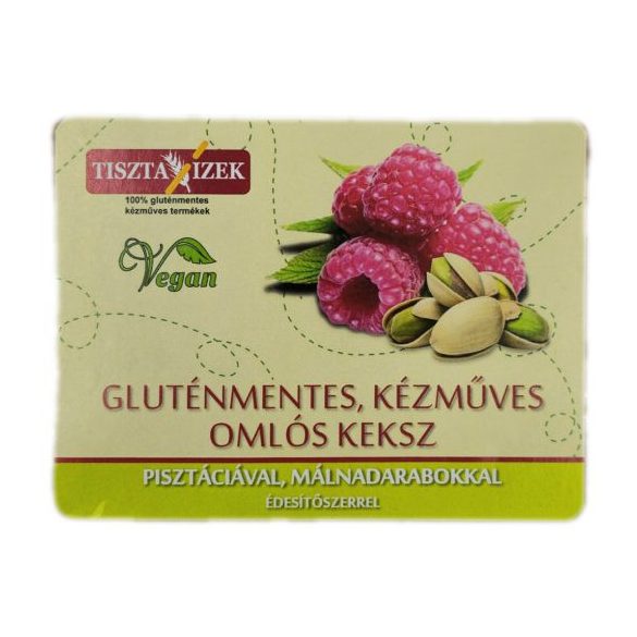 Omlós keksz pisztáciával málnadarabokkal 180g Tiszta Ízek gluténmentes, kézműves