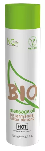 HOT BIO - vegán masszázsolaj - mandula (100ml) - Bio és natúr intim termékek