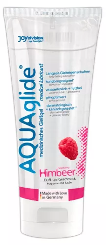 AQUAglide - vízbázisú síkosító - málna (100ml) - Bio és natúr intim termékek