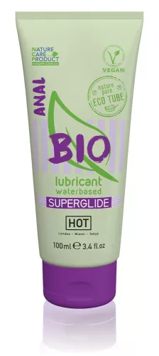 HOT BIO Superglide Anal - vegán vízbázisú anál síkosító (100ml) - Bio és natúr intim termékek