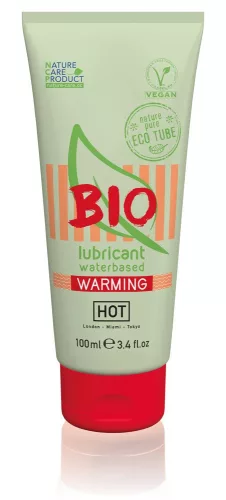 HOT BIO Warming - melegítő hatású vegán vízbázisú síkosító (100ml) - Bio és natúr intim termékek