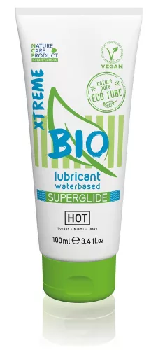 HOT BIO Superglide Xtreme - vegán vízbázisú síkosító (100ml) - Bio és natúr intim termékek