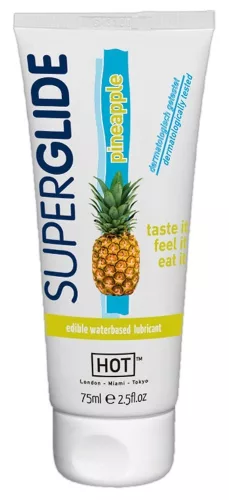HOT Superglide Ananász - ehető síkosító (75 ml) - Bio és natúr intim termékek
