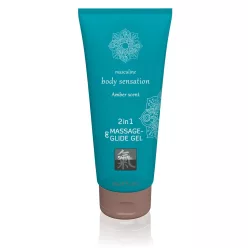 Shiatsu 2in1 Amber Scent - masszázs síkosító - ámbra (200 ml) - Bio és natúr intim termékek