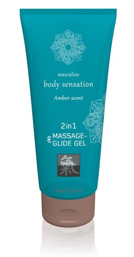 Shiatsu 2in1 Amber Scent - masszázs síkosító - ámbra (200 ml)
