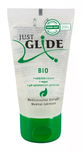 Just Glide Bio - vízbázisú vegán síkosító (50 ml) - Bio és natúr intim termékek