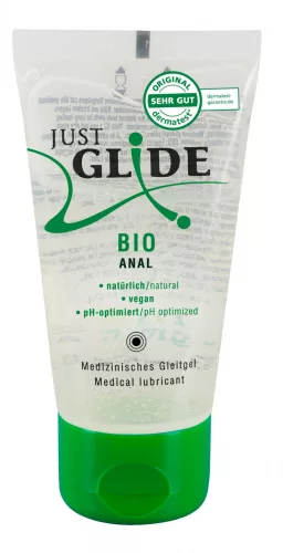 Just Glide Bio ANAL - vízbázisú vegán síkosító (50 ml) - Bio és natúr intim termékek