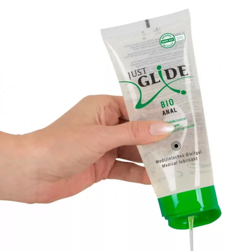 Just Glide Bio ANAL - vízbázisú vegán síkosító (200 ml) - Bio és natúr intim termékek
