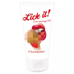 Lick it! - 2in1 ehető síkosító - eper (50 ml) - Bio és natúr intim termékek
