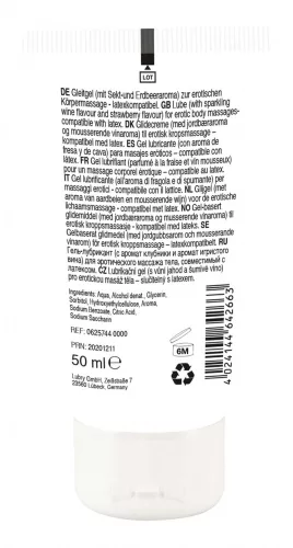 Lick it! - 2in1 ehető síkosító - pezsgő-eper (50 ml) - Bio és natúr intim termékek
