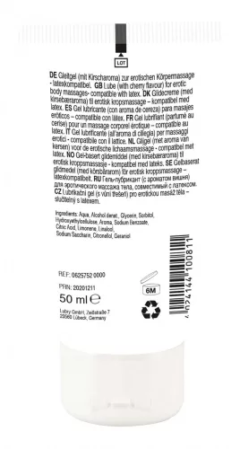 Lick it! - 2in1 ehető síkosító - cseresznye (50 ml) - Bio és natúr intim termékek