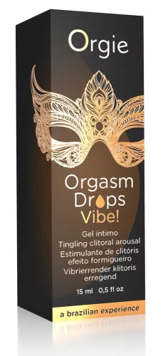 Orgie Orgasm Drops Vibe - bizsergető intim gél nőknek (15 ml) - Bio és natúr intim termékek