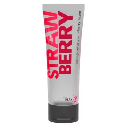 Just Play - vízbázisú, vegán síkosító - eper (80 ml) - Bio és natúr intim termékek