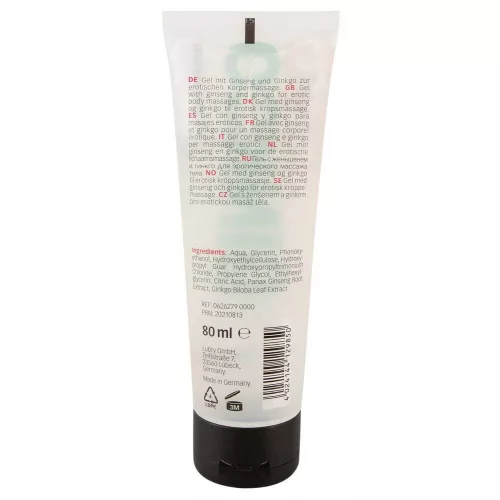 Just Play Ginseng Ginkgo - vízbázisú síkosító (80 ml) - Bio és natúr intim termékek
