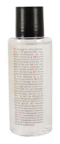 Just Play - vegán masszázsolaj - citrom-kókusz (100ml) - Bio és natúr intim termékek