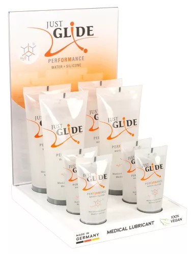 Just Glide Performance - Display és síkosító csomag (8 részes) - Bio és natúr intim termékek