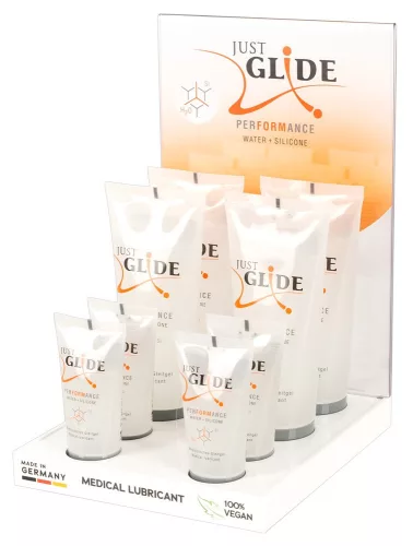 Just Glide Performance - Display és síkosító csomag (8 részes) - Bio és natúr intim termékek