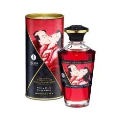 Shunga - melegítő hatású masszázsolaj - cseresznye (100ml) - Bio és natúr intim termékek