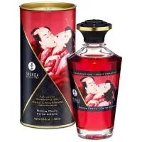 Shunga - melegítő hatású masszázsolaj - cseresznye (100ml) - Bio és natúr intim termékek