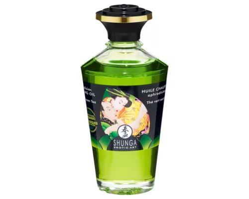 Shunga - melegítő hatású masszázsolaj - zöld tea (100ml) – Masszázsolaj, masszázsgél