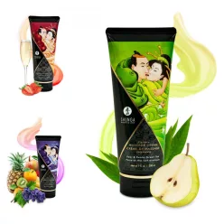 Shunga - masszázs krém - eper (200ml) - Bio és natúr intim termékek