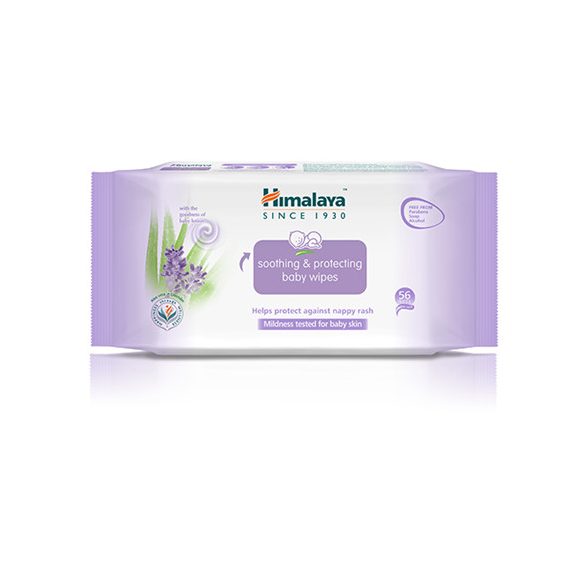 Himalaya herbals baba törlőkendő nyugtató-védő levendula-alo 56 db