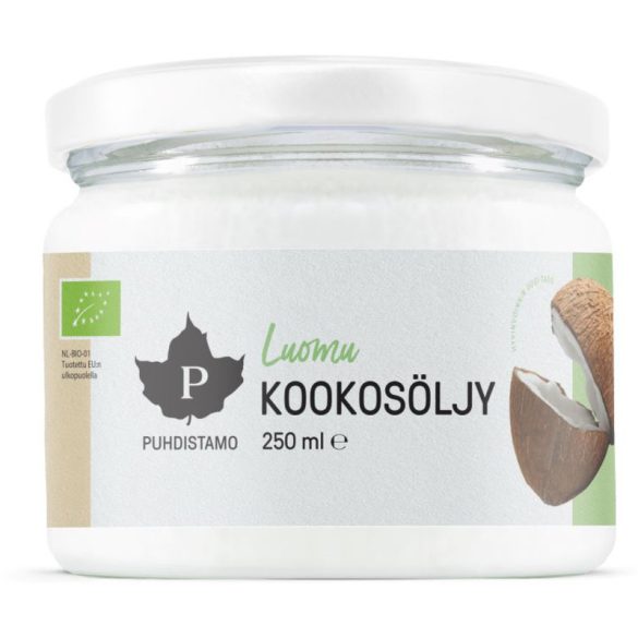 Puhdistamo Extra-neitsyt kookosöljy 250 ml extra szűz bio kókuszolaj