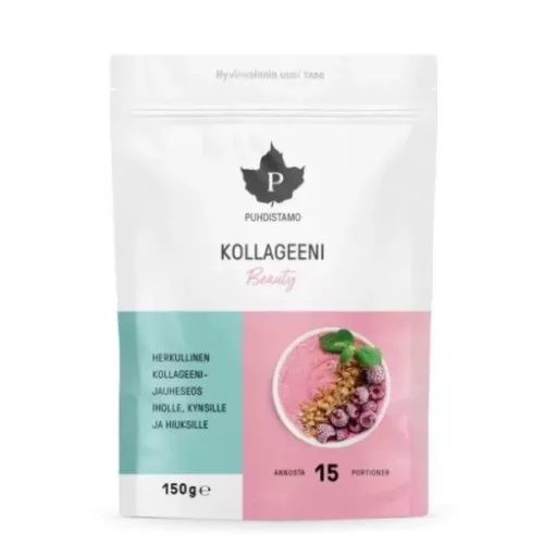 Puhdistamo Kollageeni Beauty 150g piros- bogyós ízű kollagén italpor - 