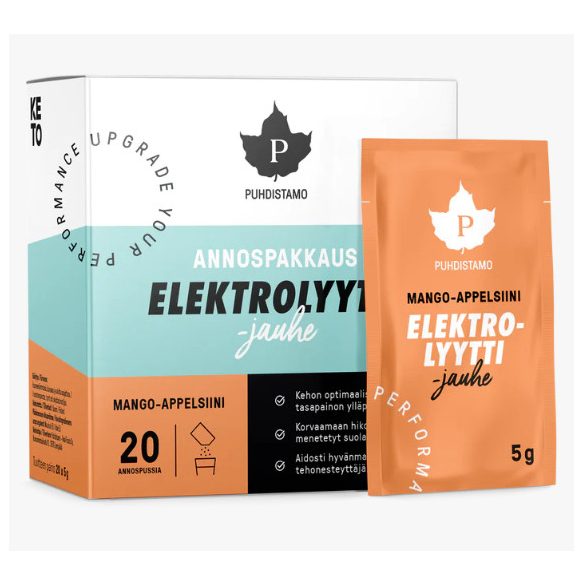 Puhdistamo Elektrolit 20 tasak mangó- narancs ízű italpor (20x5g)