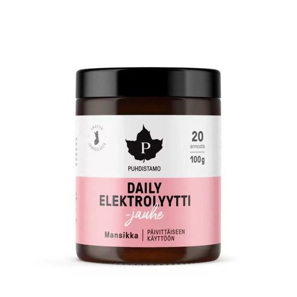 Puhdistamo Daily elektrolyytti 100g eper ízű napi elektrolit italpor
