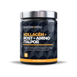 Biocom Kollagén+Rost+Amino Italpor mangó ízű 450 gramm