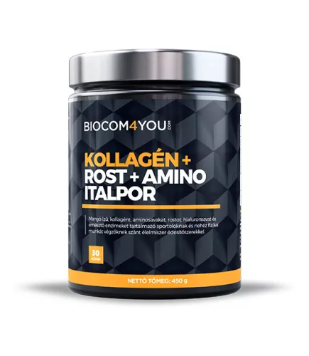 Biocom Kollagén+Rost+Amino Italpor mangó ízű 450 gramm - 