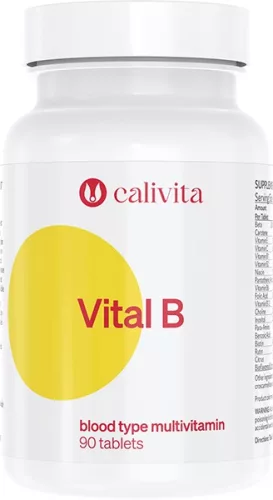 CaliVita Vital B tabletta Multivitamin B-vércsoportúaknak 90 db - Bio és natúr étrendkiegészítők