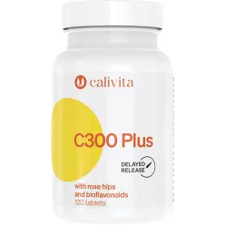 CaliVita C 300 Plus with Rose Hips and Bioflavonoids tabletta C-vitamin-komplex 120 db - Bio és natúr étrendkiegészítők