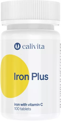 CaliVita Iron Plus tabletta Vas C-vitaminnal 100db - Bio és natúr étrendkiegészítők