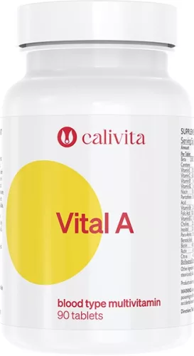 CaliVita Vital A tabletta Multivitamin A-vércsoportúaknak 90 db - Bio és natúr étrendkiegészítők