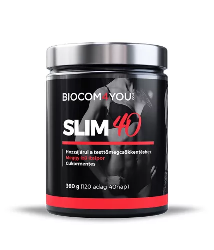 Biocom Slim 40 Meggy ízű italpor - Bio és natúr étrendkiegészítők