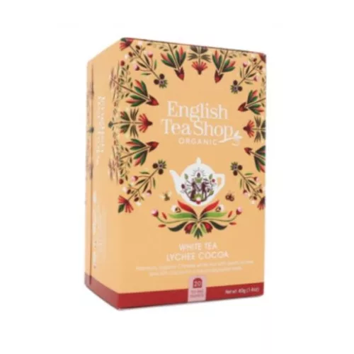 Ets bio 20 fehér tea licsivel és kakaóbabbal  20x2 g   40 g - Bio és natúr élelmiszerek