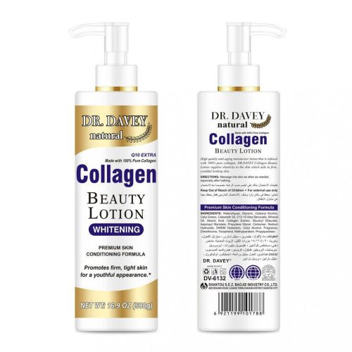 Dr. Davey natural pumpás kollagénes bőrfiatalító testápoló q10-koenzimmel 500 ml