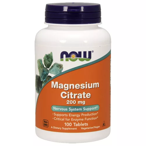 Now magnesium citrate tabletta 200 mg 100 db - Bio és natúr étrendkiegészítők