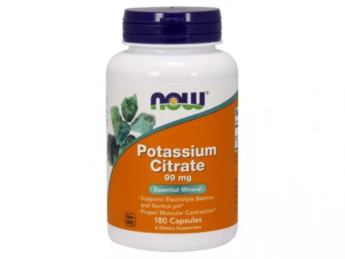 NOW POTASSIUM CITRAT 99MG KAPSZULA 180DB - Bio és natúr étrendkiegészítők