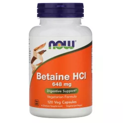 Now Betain HCI 648 mg 120 db - 