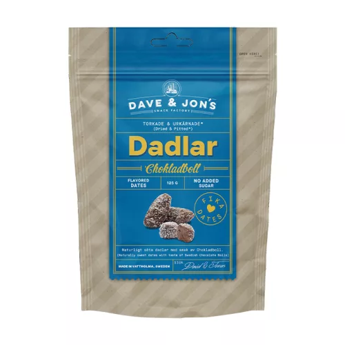 Dave & Jon's dates chocolate ball mag nélküli ízesített datolya kókuszos csokigolyó ízben, hozzáadott cukor nélkül 125 g