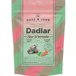   Dave & Jon's dates sour watermelon mag nélküli ízesített datolya görögdinnye ízben, hozzáadott cukor nélkül 125 g
